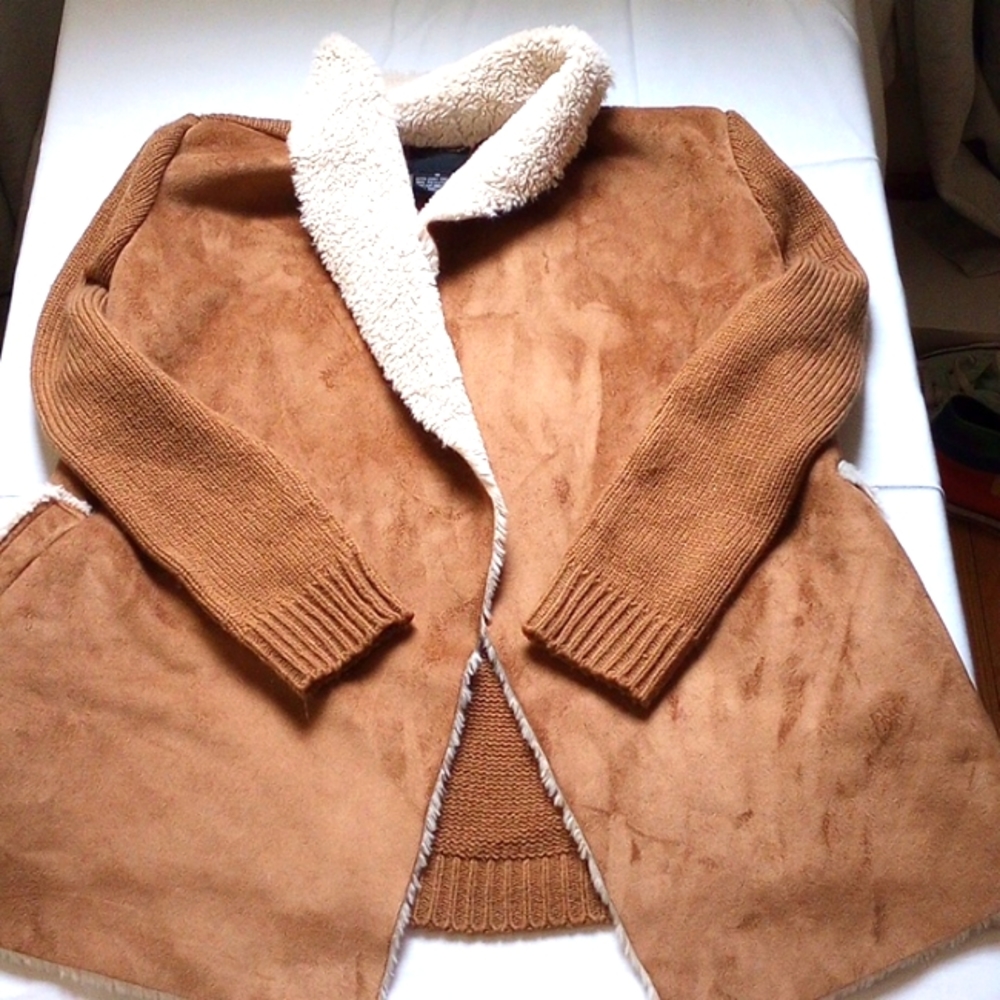 Women's Size 10 Brown Me Jane Fleece Sweater Jacket